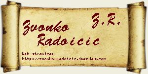 Zvonko Radoičić vizit kartica